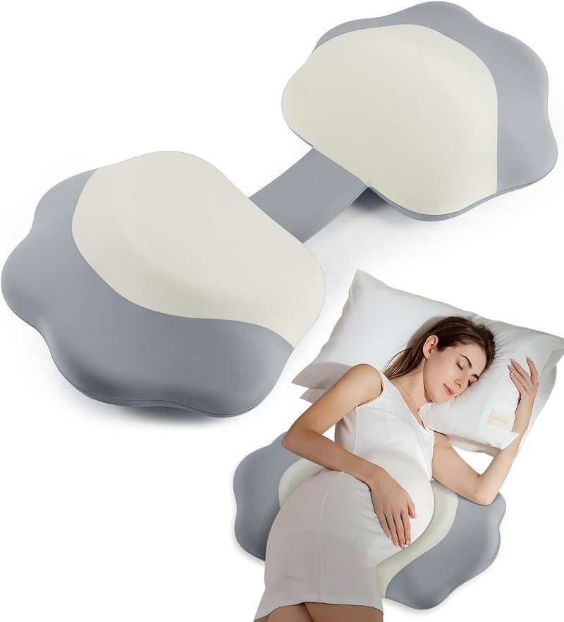 DONAMA Memory Foam Pregnancy Pillows for Sleeping, Side Sleeper Maternity Pillow Support for Back Belly HIPS, Adjustable Wedge Pillow for Pregnant Women, Side Sleeping Pregnant Pillows with Pillowcase - Image 1